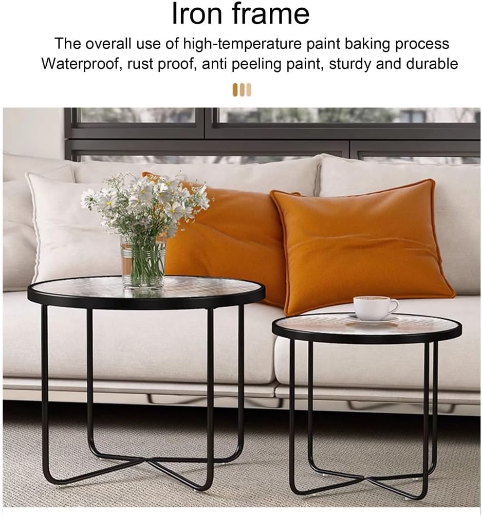 北欧 木製 サイドテーブル グレー ベッド ソファー コーヒー ロー 丸